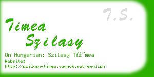 timea szilasy business card